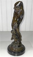 21.5" TALL BRONZE LIKE STATUE AFTER AUGUST MOREAU