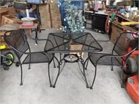 Rought Iron Table & 2 Chairs