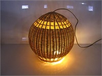 WORKING WOVEN BASKET HANGING CEILING LAMP