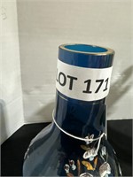 BLUE HAND-PAINTED VASE
