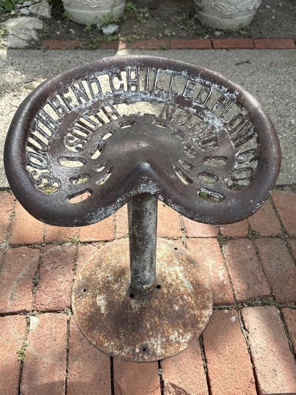 South Bend Chilled Plow Co Tractor seat on