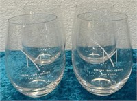 V - SET OF 4 STEMLESS WINE GLASSES (K41)