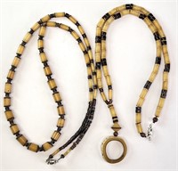 2 Vintage Native Shell Necklaces 41 Grams Twt