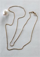 10K Gold 18" Necklace with Pendant
