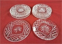 8, 6" Waterford crystal plates. Plates have been