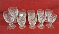 10 Waterford crystal glasses. 3 different sizes