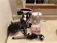 Water pic curling iron blow dryer