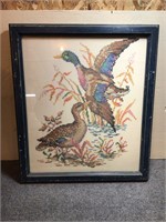 Duck, Needlepoint Picture