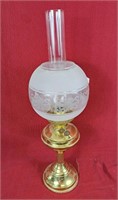 Vintage Brass duplex hurricane oil lamp