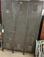 Industrial Triple Steel Locker Cabinet