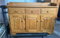 Attractive Oak Sideboard 45" x 18" x 32 1/2" tall