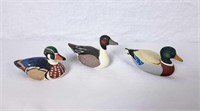 Trio of Avon duck collectible figurines