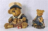 Teddy bear bank and Teddy bear statue