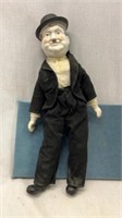 Vintage Oliver Hardy Porcelain Doll, 17"