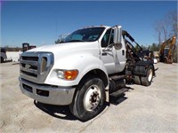 2009 FORD F750 CONTAINER HANDLER TRUCK
