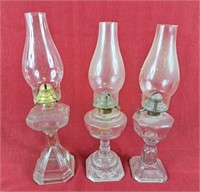 Trio of Oil Lamps