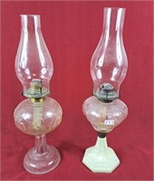 Pair of oil lamps