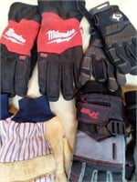 4 pr Mens Work Gloves, Milwaukee, Husky