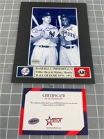 MICKEY MANTLE & WILLIE MAYS AUTOGRAPHS W/ COA