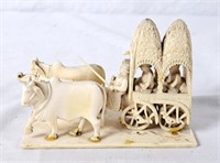 Ivory Cart with Oxen and passengers