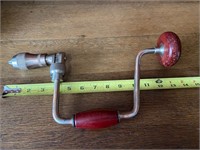 Vintage Red Handled Brace Bit Drill