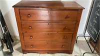 Antique Pine 4 Drawer Chest