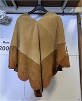 Leather poncho