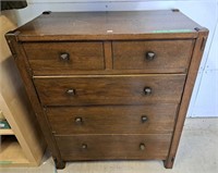 Oak 5 drawer dresser