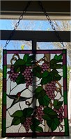 V - STAINED GLASS ART PANEL 25X19" (P26)