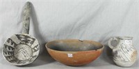 3 POTTERY ITEMS