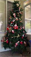 V - DECORATED CHRISTMAS TREE 78"T (P23)