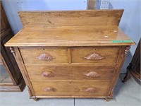 Antique Walnut Chest of Drawers with moustache