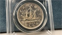 1949 (CCCS AU55) Canada Silver $1