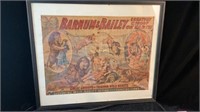 Vintage Framed Barnum & Bailey Circus Poster