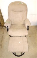 Swivel Recliner With Glider Ottoman