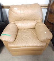 Large Brown Leather-like Chair