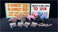 VTG '50s Carnival Game Toy Prizes, Poodle Dog Lot