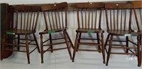 Set of 4 Wooden Dining Chairs