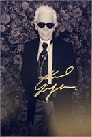 Autograph COA Karl Lagerfeld Photo