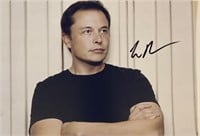 Autograph COA Elon Musk Photo