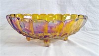 Carnival Glass footed bowl