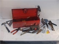 Red Toolbox with Many Tools