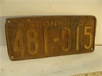 1933 License Plate