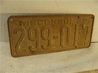 1933 License Plate