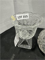 THREE PIECES OF CLEAR GLASS
