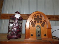 CANDLE HOLDER & RADIO