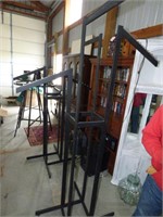 3 MEATL COMMERCIAL CLOTHES DISPLAY RACKS
