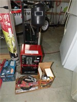 230 AMP WELDER, CART, LEADS, HOOD