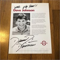 Autographed Dave Johnson Promo Publicity Ad
