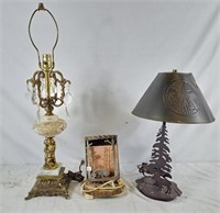 Trio of decorator lamps
